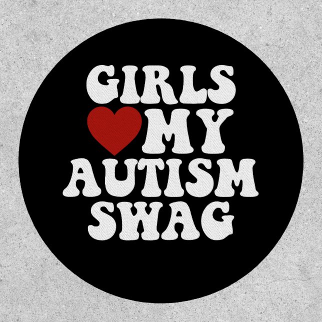 Girls Love My Autism Swag Funny Autistic Boy Gifts Patch (Front)