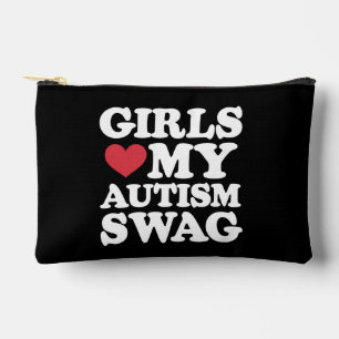 Girls Love My Autism Swag Funny Awareness Accessory Pouch
