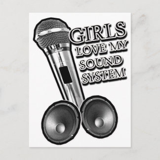 Girls Love my SOUND SYSTEM Postcard