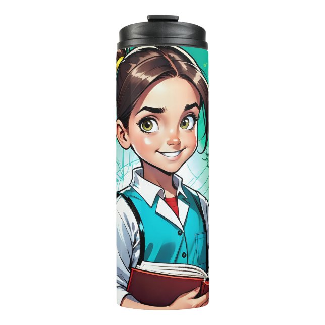 Girls Love Science! Thermal Tumbler (Front)
