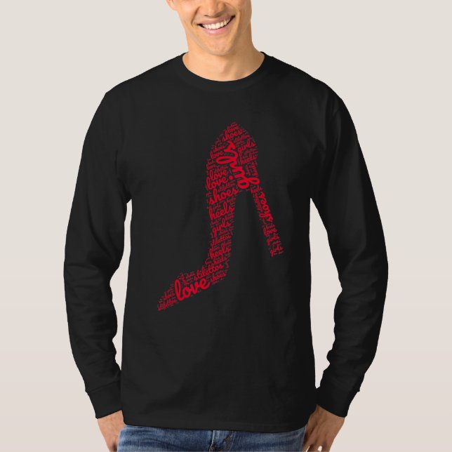 Girls Love Shoes Women Stiletto High Heels Shoe Fu T-Shirt (Front)
