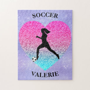 Girls Love Soccer Jigsaw Puzzle