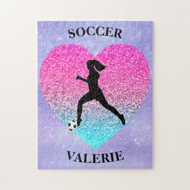 Girls Love Soccer     Jigsaw Puzzle (Vertical)