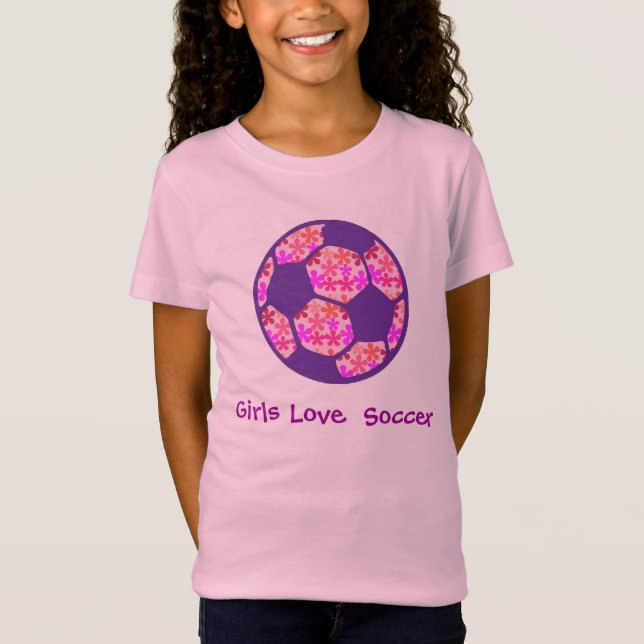 Girls Love Soccer T-Shirt (Front)