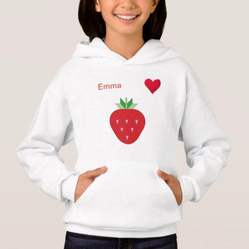 Girls love Strawberry and Red Heart Hoodie