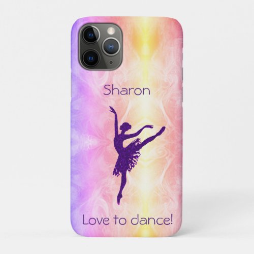 Girls Love to Dance Ballerina iPhone 11 Pro Case