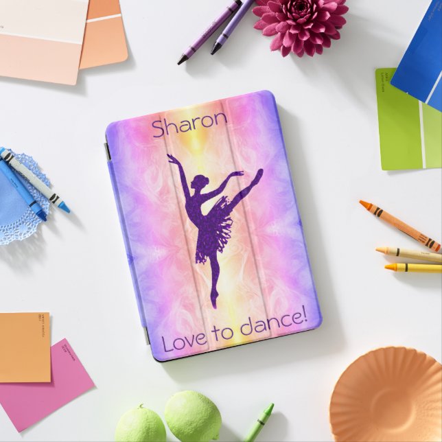 Girls Love to Dance Ballerina iPad Pro Cover (Desk)