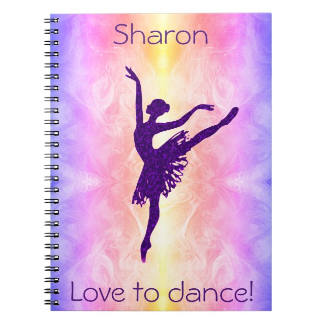 Girls Love to Dance Ballerina Notebook (Front)