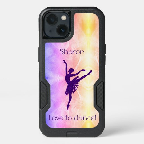Girls Love to Dance Ballerina iPhone 13 Case