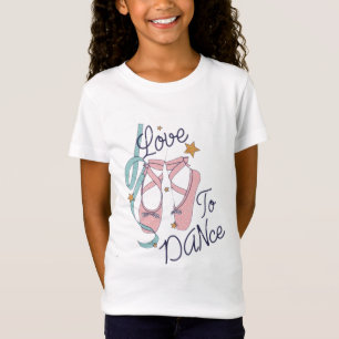 Girls Love to Dance Ballet Shoes Aesthetic T-Shirt