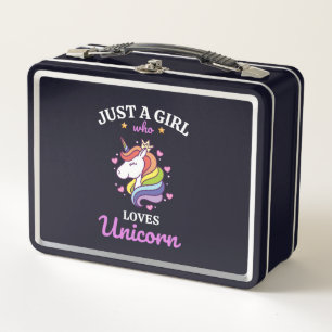 Girls love Unicorn Fan Club   Metal Lunch Box