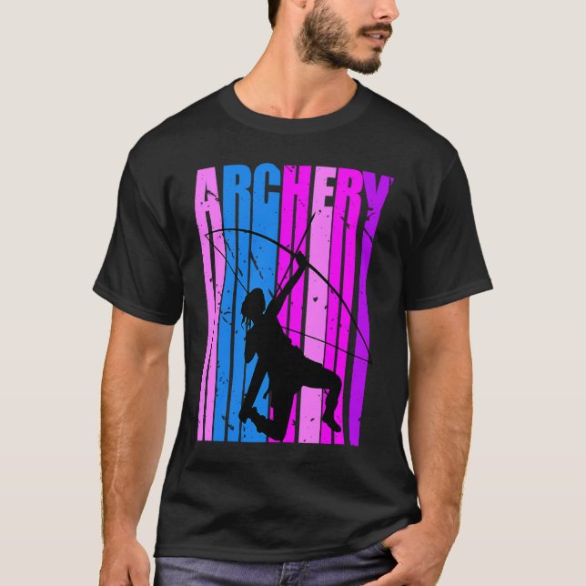 Girls Loves Archery Birthday Archer Grandaughter T-Shirt (Front)