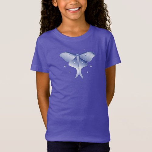 Girls Luna Moth T_Shirt  Purple