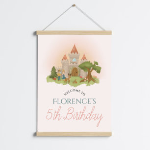 Girls Magical Fairytale Kids Birthday Welcome Sign