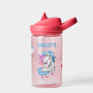 Girls Magical Unicorn Rainbow Kids Personalized Water Bottle