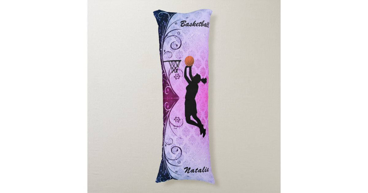 Girls Majestic Gradient Basketball Body Pillow Zazzle