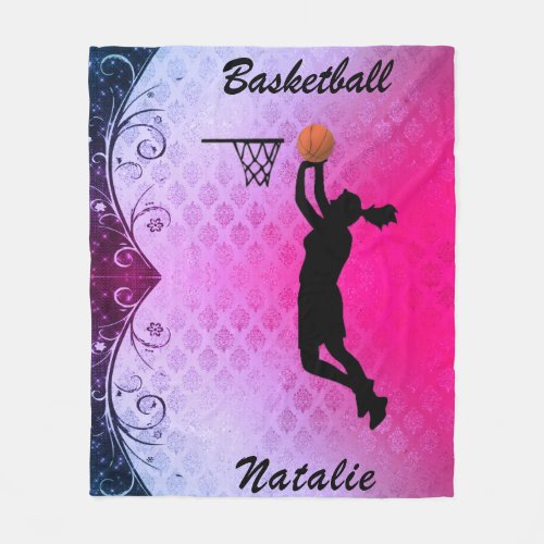 Girls Majestic Gradient Basketball Fleece Blanket