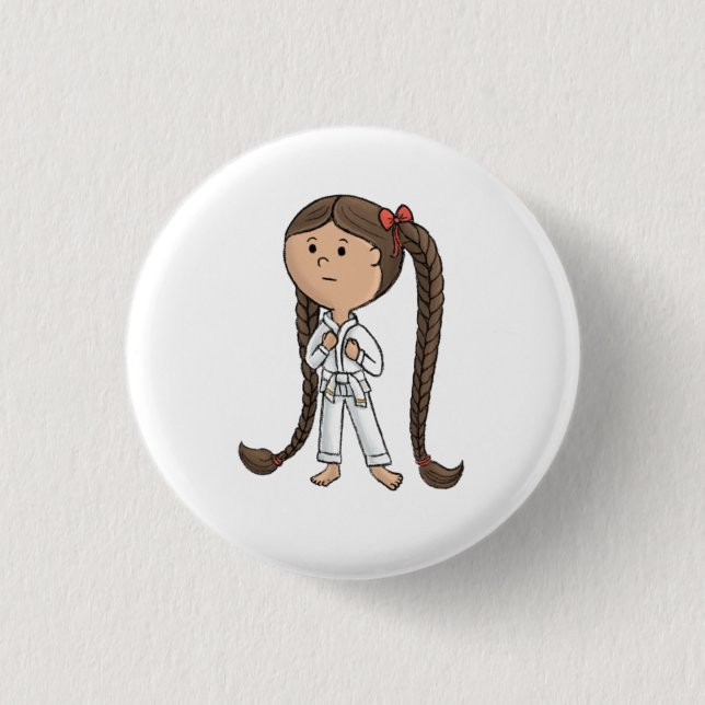 Girls Martial arts button (Front)