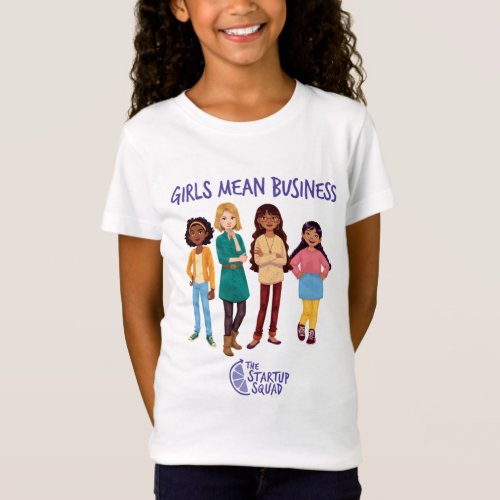 Girls Mean Business Character T_Shirt