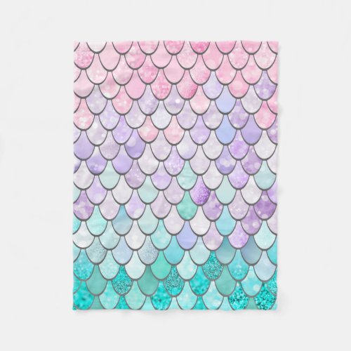 Girls Mermaid Fleece Blanket