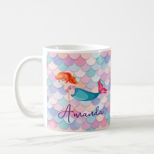 Girls Mermaid Personalized Mug