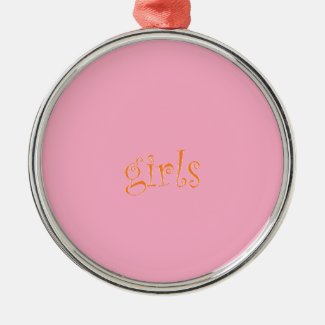 girls metal ornament