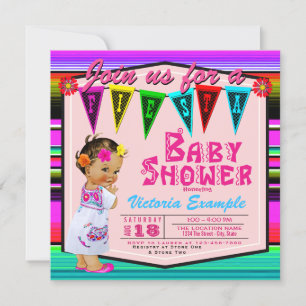 Girls Mexican Fiesta Baby Shower Invitations