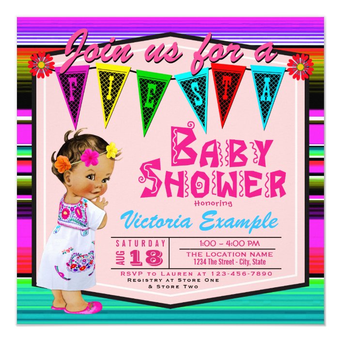 fiesta baby shower invitations