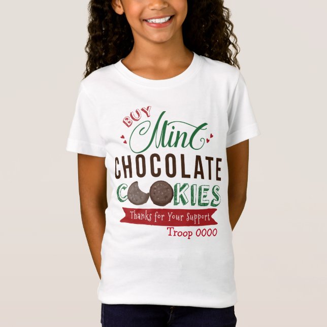 Girls Mint Chocolate Cookies Shirt Custom (Front)