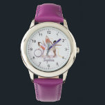 Girls Modern Purple Gymnastics Kids Watch<br><div class="desc">This cute and modern sports-themed kids watch features a purple gymnastics design. The watch can be personalized with your girls name,  the perfect gift for any gymnast.</div>