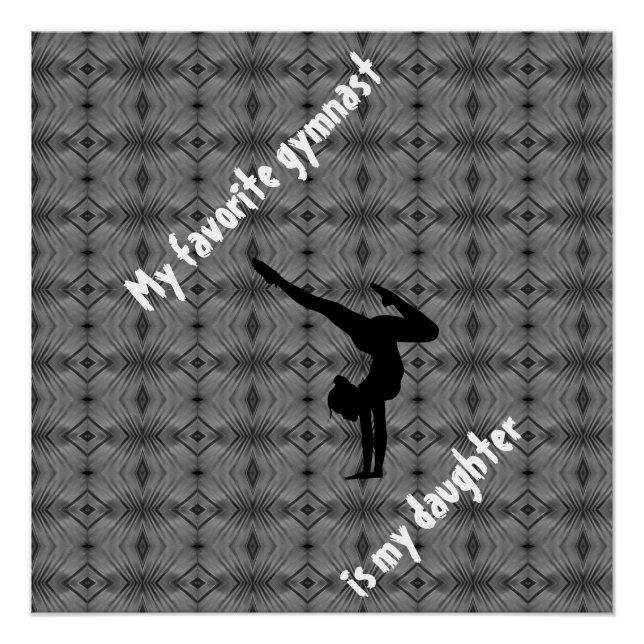 Girls My Favorite Gymnast Gymnastics Glossy Poster (Front)