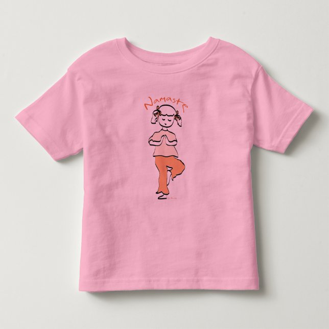 Girls Namaste Yoga Tee Shirt (Front)