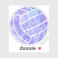 girls name boho floral purple volleyball