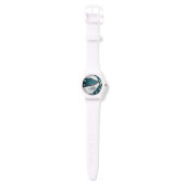 girls name jersey number teal white basketball watch (Strap)
