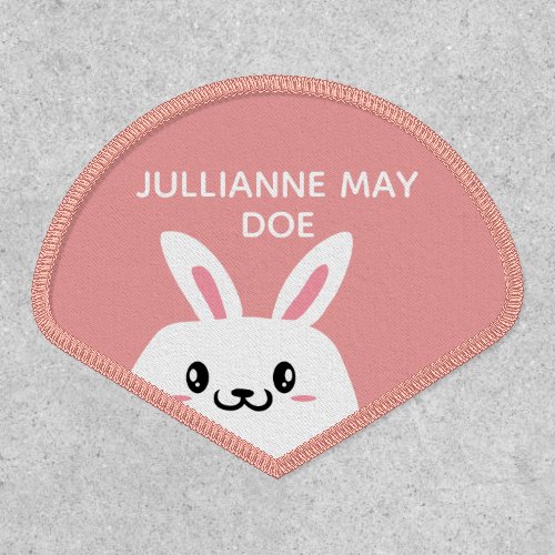 Girls Name Pastel Cute Bunny Patch