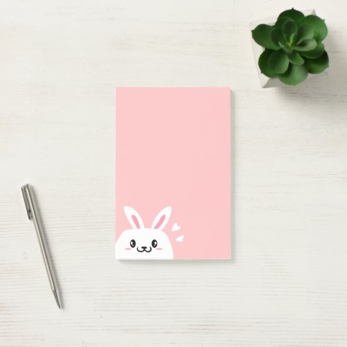 Girls Name Pastel Cute Bunny Post_it Notes