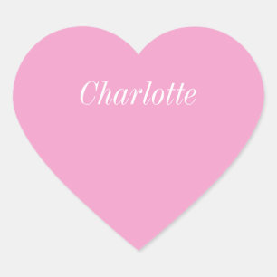 Girls Name Pink Heart Sticker
