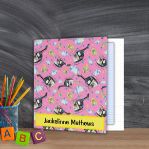 Girls Name Police Helicopter K9-Unit Pattern 3 Ring Binder
