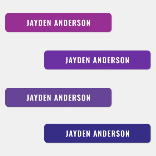 Girls Name Purple Color Coded School Labels