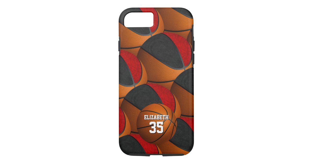 Girls Name W Black Red Basketball Team Colors Case Mate Iphone