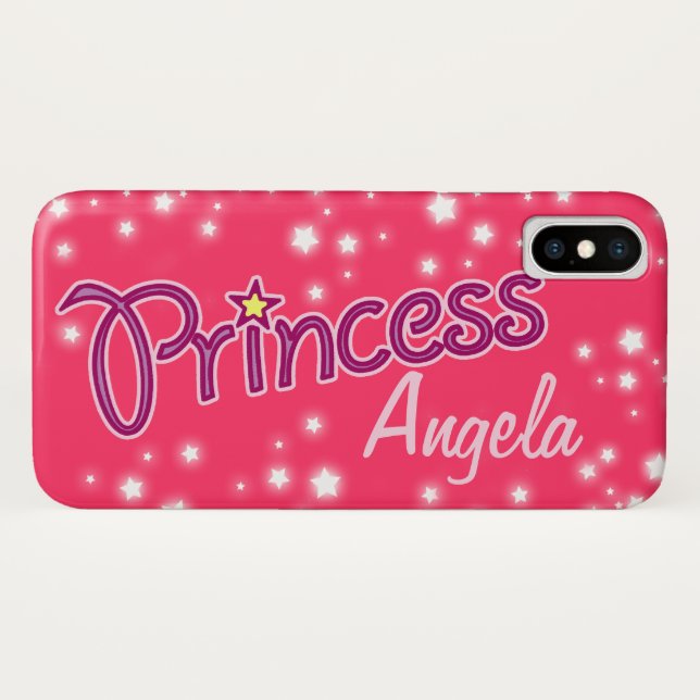 Girls named princess star graphic iphone case (Back (Horizontal))