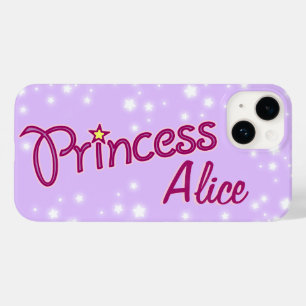 Girls named princess star lilac mauve Case-Mate iPhone 14 case