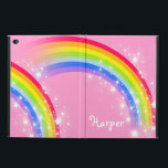 Girls named rainbow pink sky powis iPad air 2 case<br><div class="desc">Perfect to protect your girl's iPad case. Add your own name up to 6 letters. Currently,  read Harper. This original rainbow graphic case is designed by Sarah Trett for www.mylittleeden.com</div>