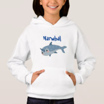 Girls Narwhal Hoodie Girls Narwhal Hoodie
