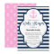 Girls Nautical Baby Shower Invitation