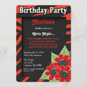 Girls Night Birthday Party Invitation