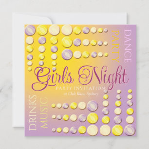 Girls Night Dance Party Invitations