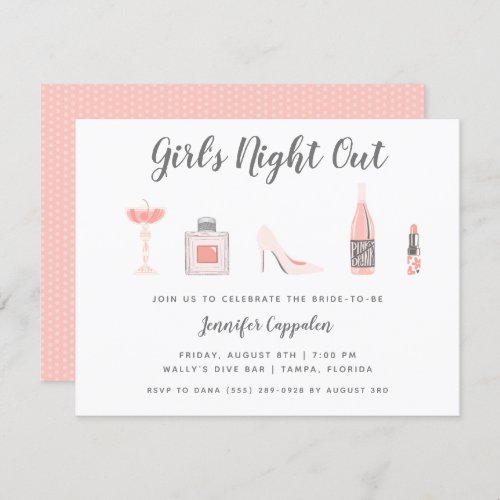 Girls Night Out Bachelorette Party Invitation