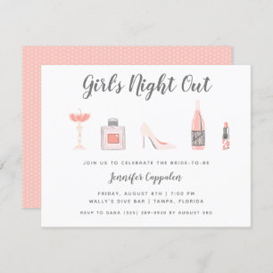 Girl's Night Out Bachelorette Party Invitation