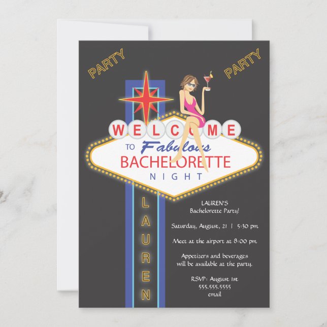 Girls Night Out Bachelorette Party Invitation (Front)